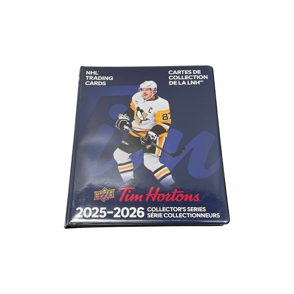 Upper Deck Tim Hortons NHL Card Binder 2025-2026 Blue Sidney Crosby Checklist